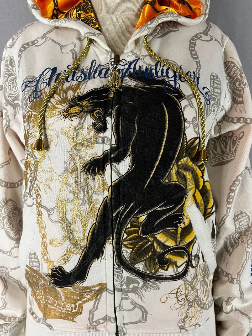 Christian Audigier Christian Audigier Hoodie White Size US XL / EU 56 / 4 - 3 Thumbnail