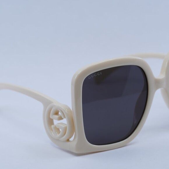 Gucci 🕶️ New Gucci GG1326S 009 Sunglasses - Ivory Frame Size ONE SIZE - 8 Thumbnail