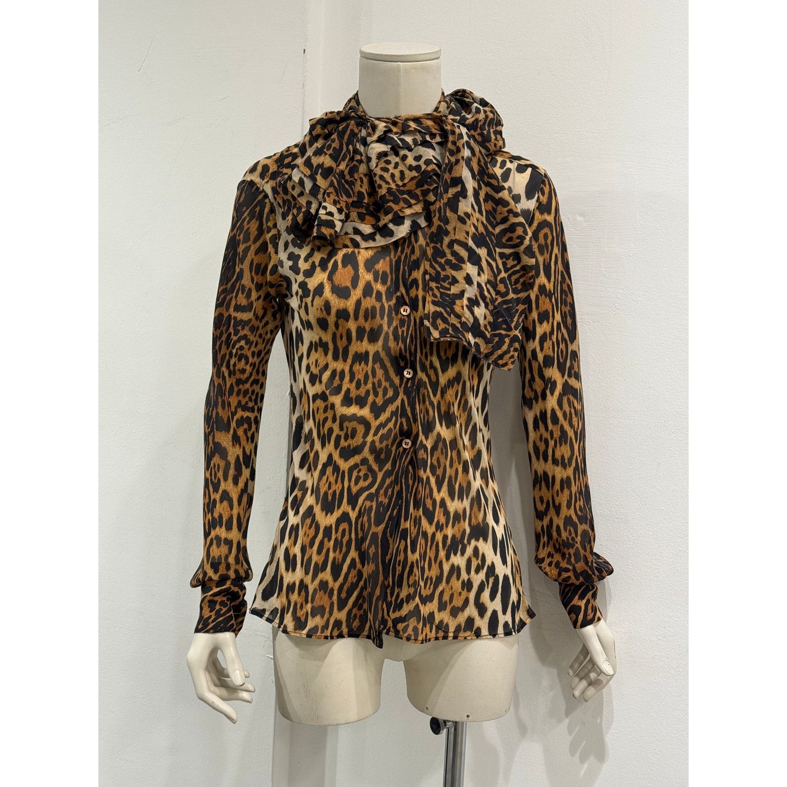 Dior 2004 Christian Dior by John Galliano leopard print shirt Size M / US 6-8 / IT 42-44 - 2 Thumbnail