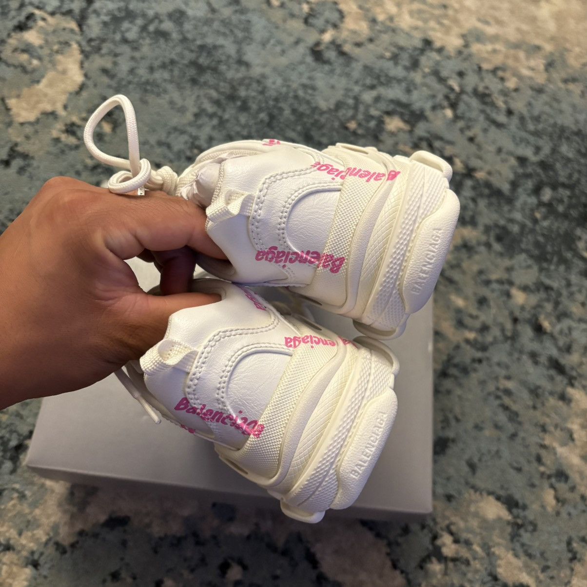 Balenciaga Balenciaga Kids Triple S Logo Sneaker Size 1Y Brand New Size ONE SIZE - 5 Thumbnail