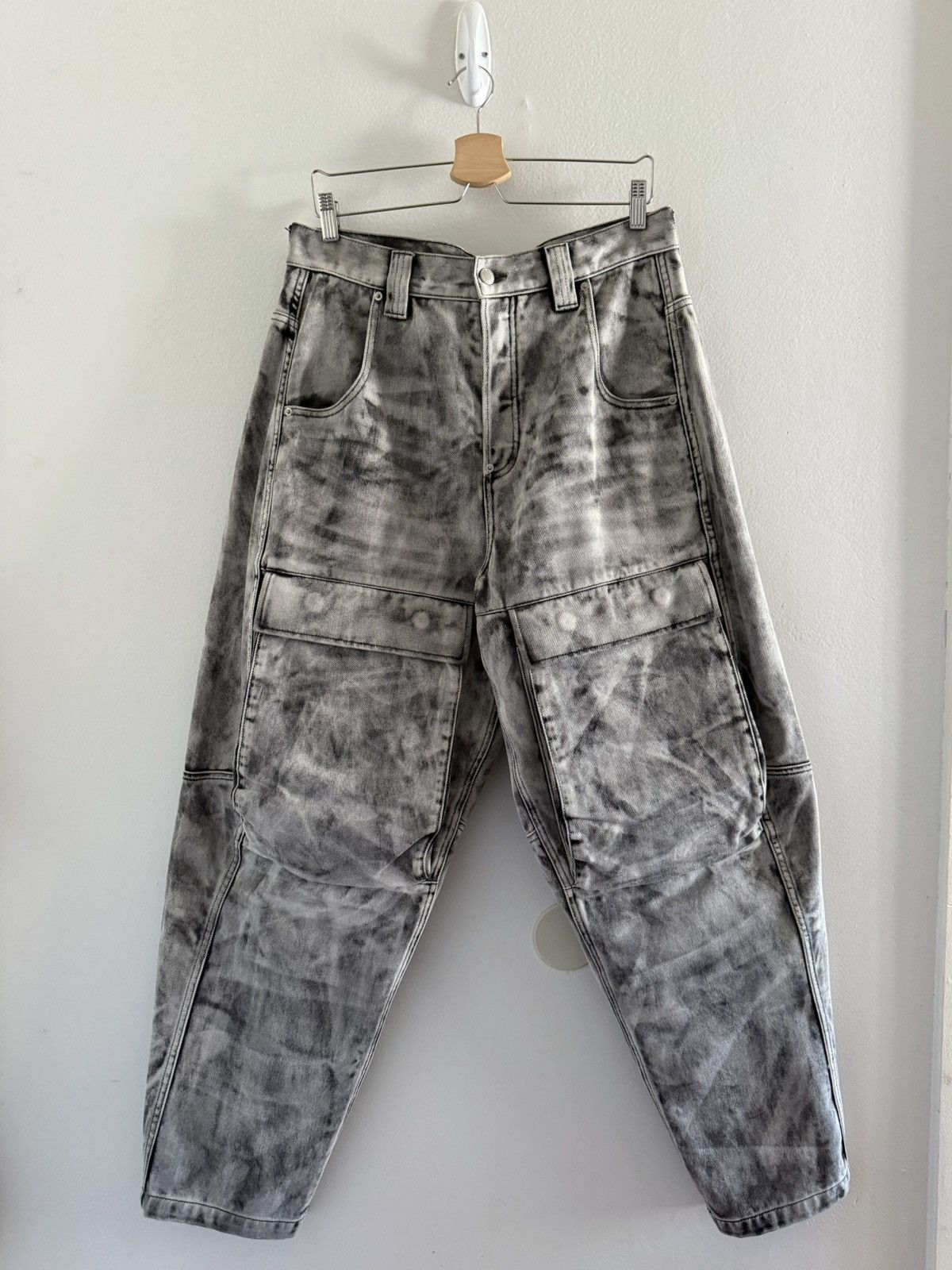 Alexander Wang Alexander Wang Leather Dye Denim Cargo Jean Pants Balenciaga Size US 36 / EU 52 - 9 Thumbnail