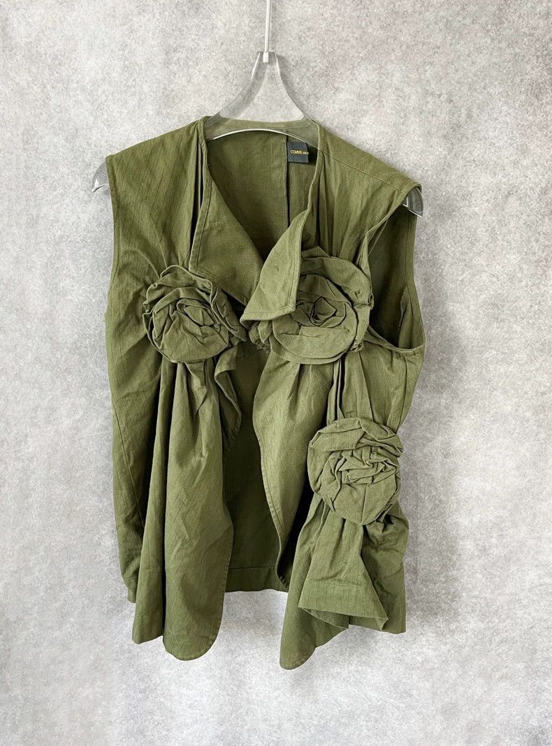Comme des Garcons Comme Des Garcons Three-flower rose pinched waistcoat vest Size S / US 4 / IT 40 - 5 Thumbnail