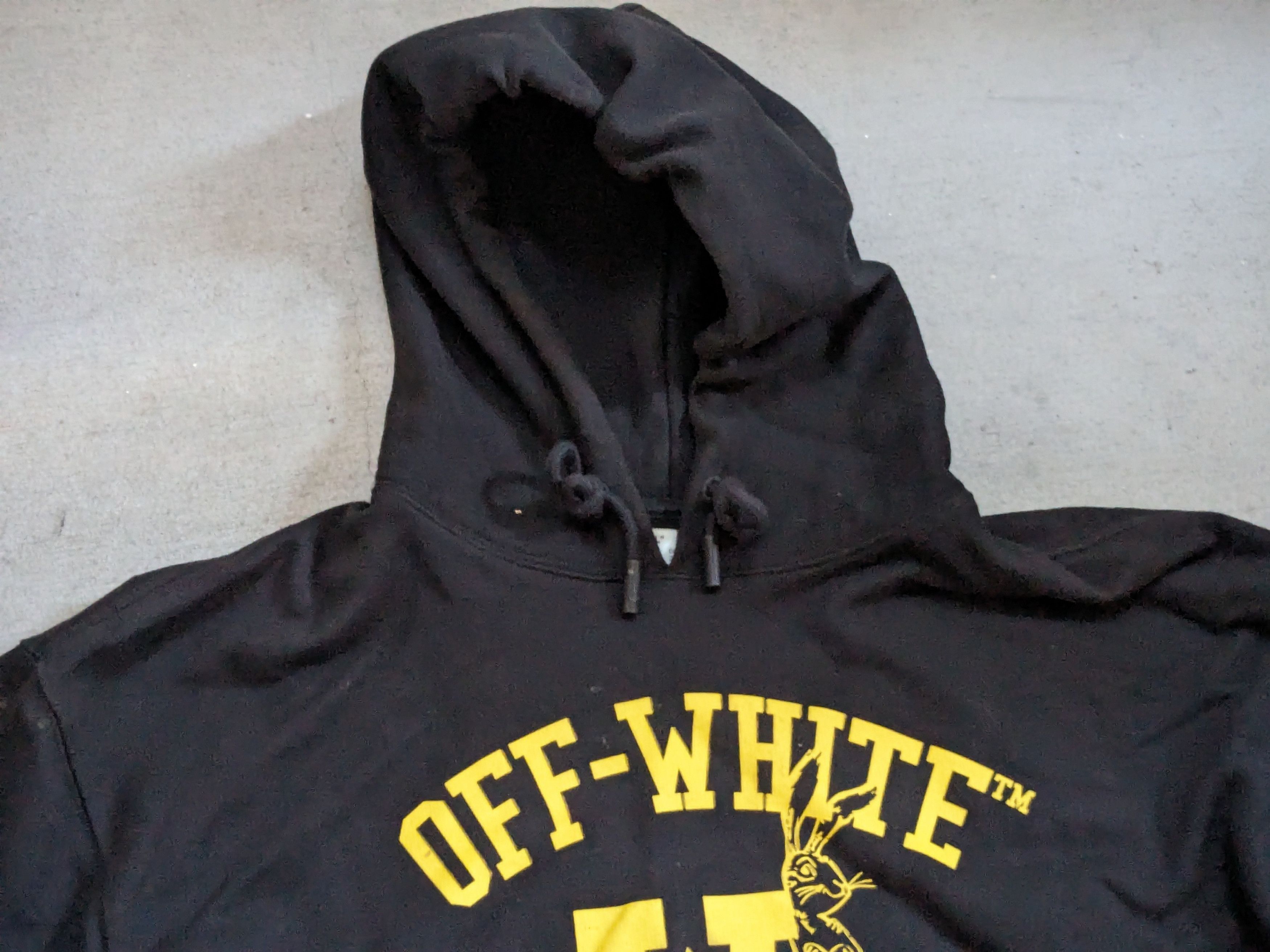 Off-White Off-White Athletics Hoodie Sweatshirt Black Yellow Medium Size US M / EU 48-50 / 2 - 2 Thumbnail