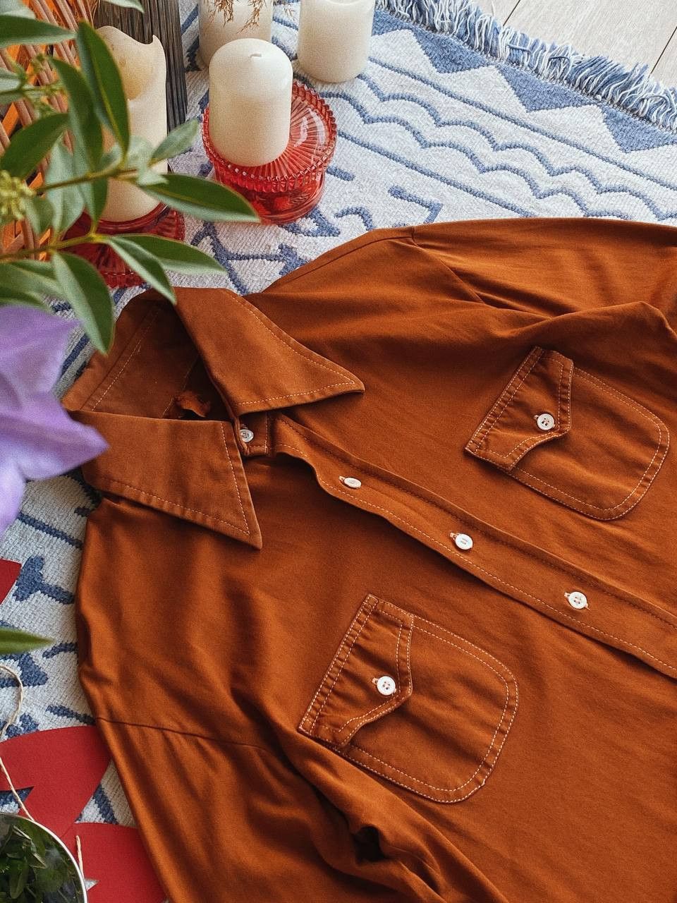 Japanese Brand Vintage Japanese Lisle Cotton Shirt Size US S / EU 44-46 / 1 - 4 Thumbnail