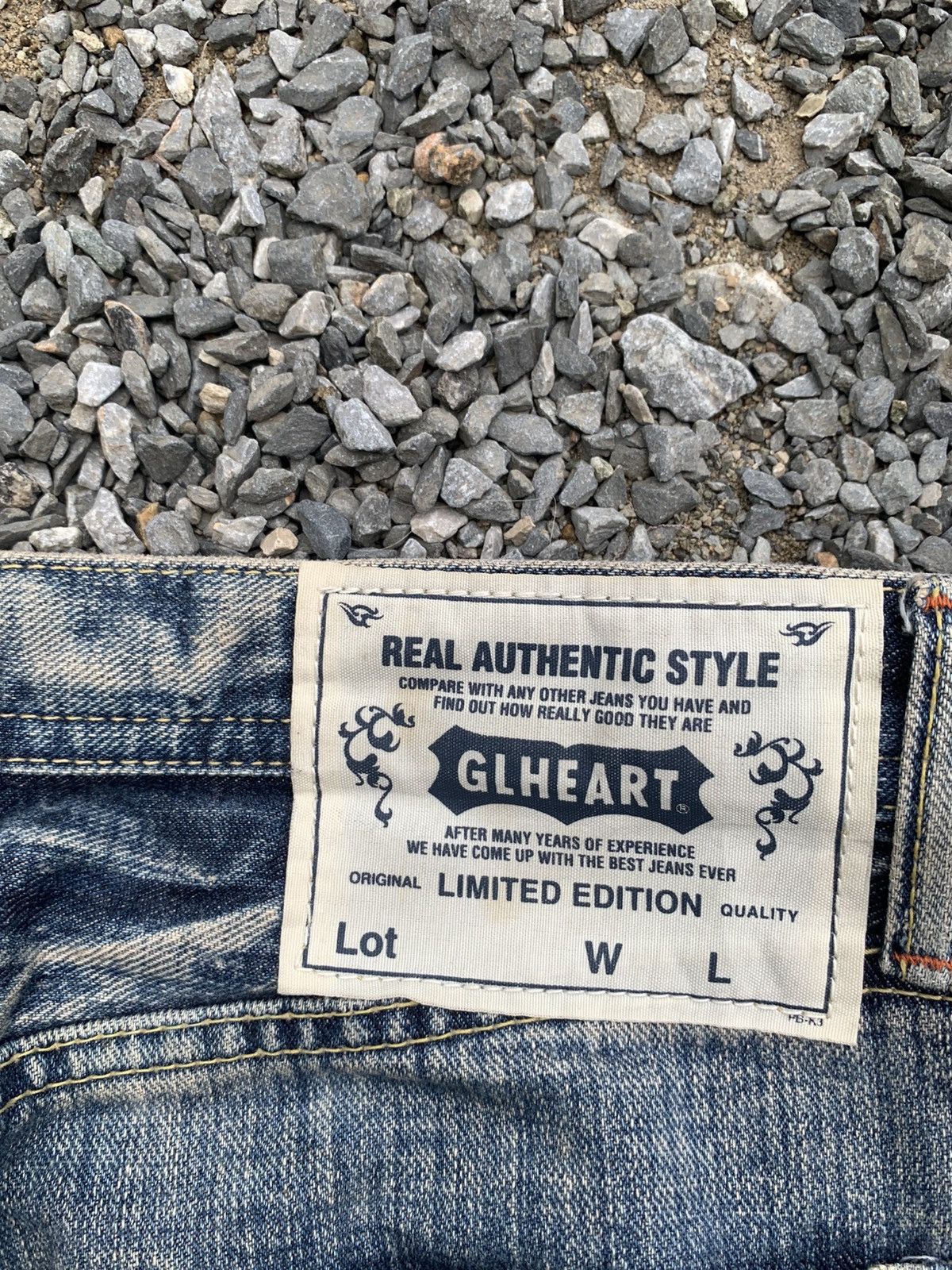 Kapital GL HEART FADED & RUSTY DISTRESSED DENIM Size US 31 - 9 Thumbnail