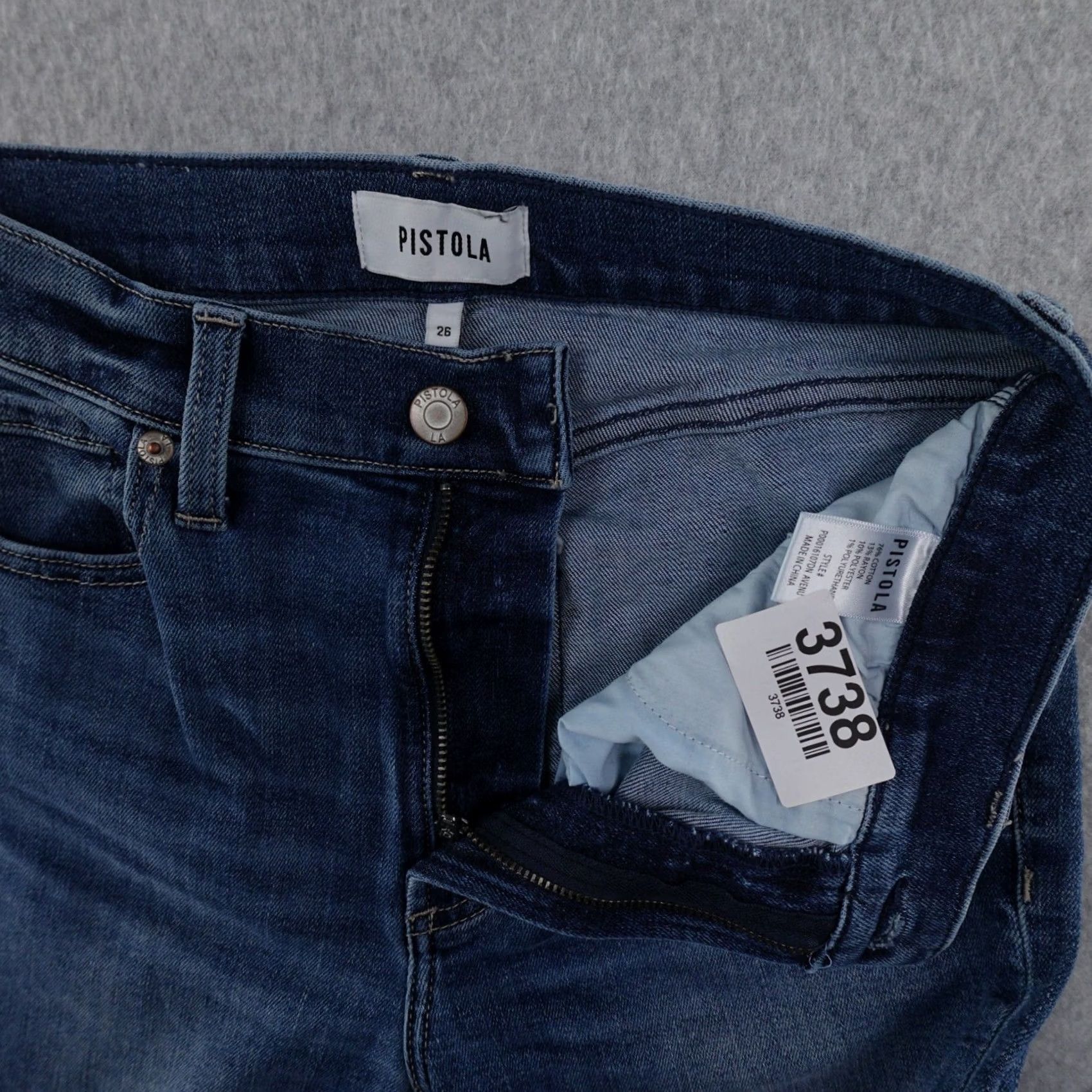 Pistola PISTOLA Jeans Womens 26 Flared Medium Wash Blue Denim 5-Pocket Zipper Fly Size 26 (26X26) Cotton Denim Womens Jeans Size 26" / US 2 / IT 38 - 4 Thumbnail