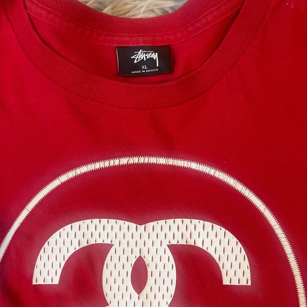 Stussy Stussy N4 1980 red tee size XL Size US XL / EU 56 / 4 - 3 Thumbnail