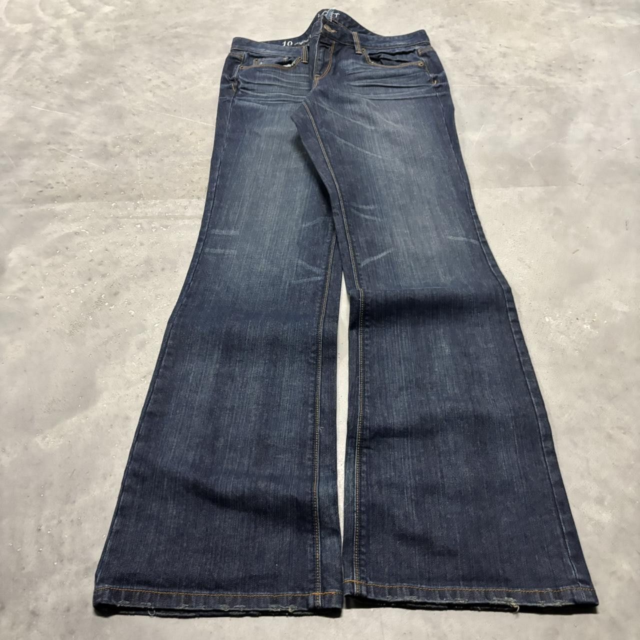Japanese Brand × Vintage Crazy Vintage Y2K/2000s Grunge Dark Wash Bootcut Denim Jeans! Size US 32 / EU 48 - 3 Thumbnail