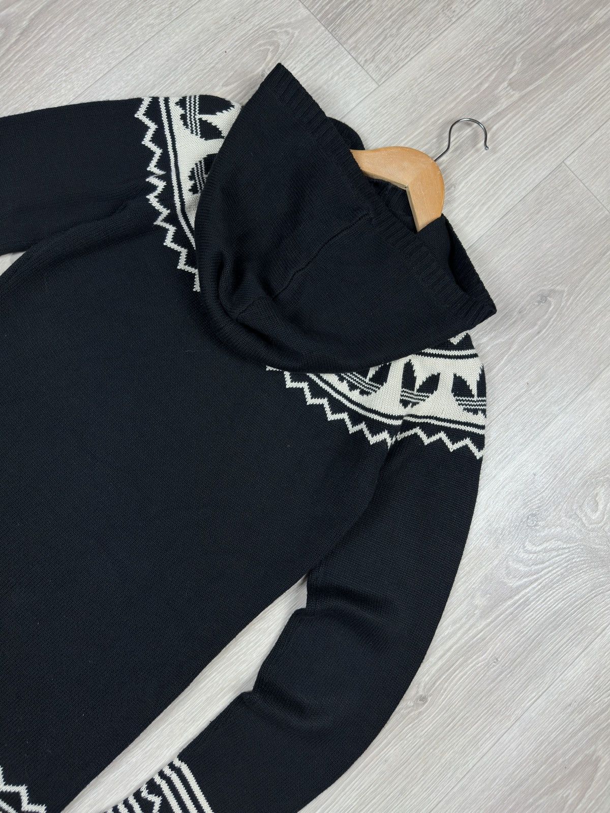 Adidas ADIDAS Jumper Dress Hooded Fairisle Originals Sweater Size XXS / US 00 / IT 34 - 7 Thumbnail