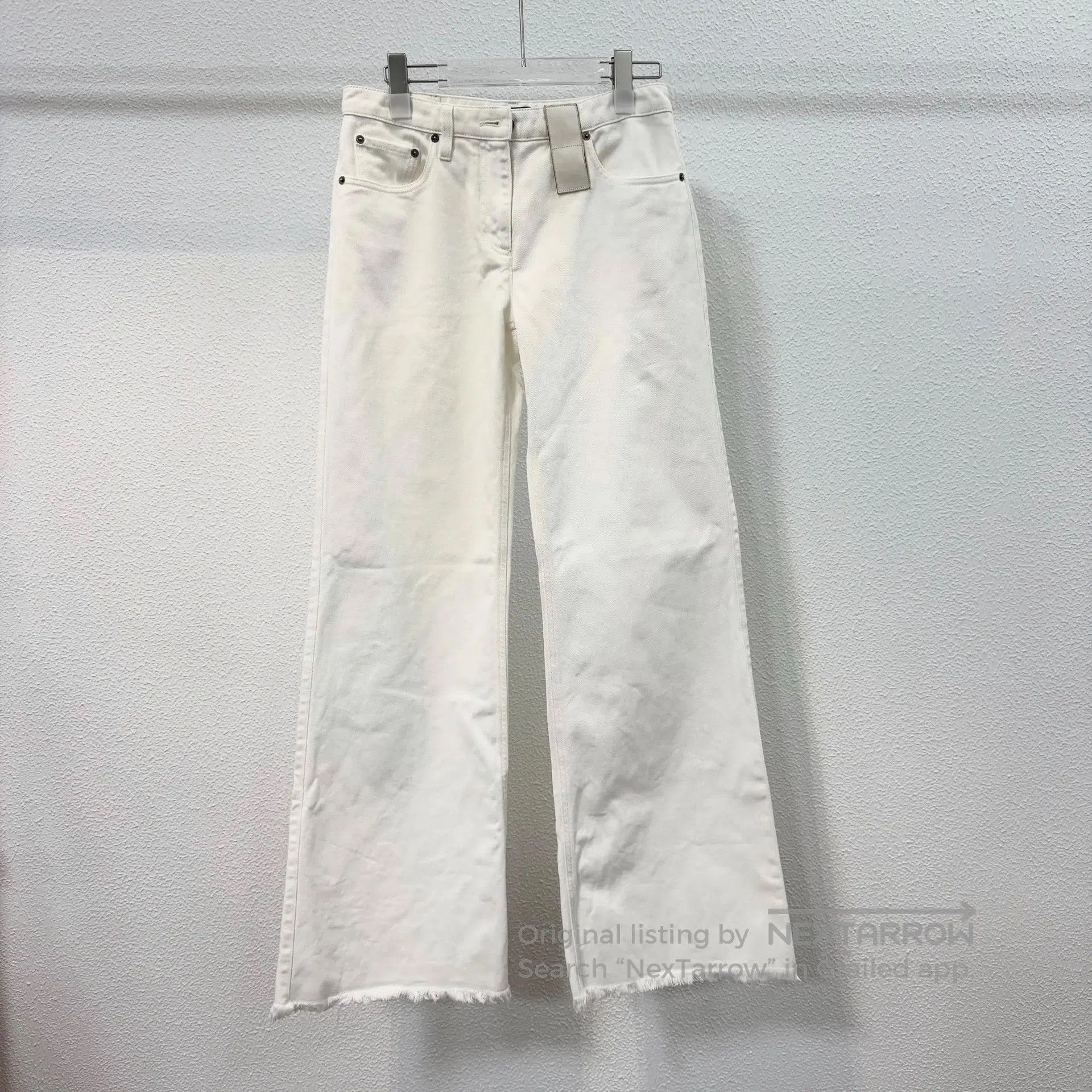 Louis Vuitton Louis Vuitton White Micro Flare Wide-Leg Jeans| Size US 38 / EU 54 - 1 Thumbnail