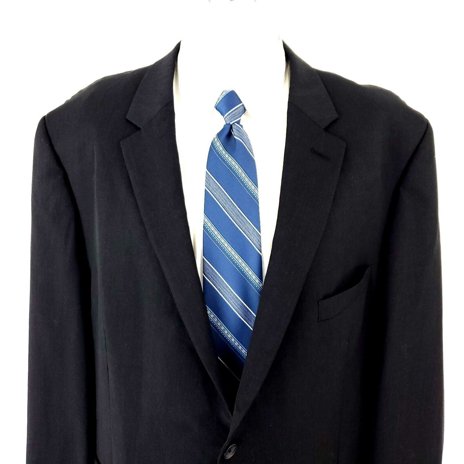 Pronto Uomo Pronto Uomo Platinum Wool 2 Button Blazer 48L Blue Tagged 50 Size ONE SIZE - 1 Thumbnail