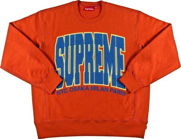 Supreme Supreme Cities Arc Crewneck Burnt Orange Size US M / EU 48-50 / 2 - 2 Thumbnail