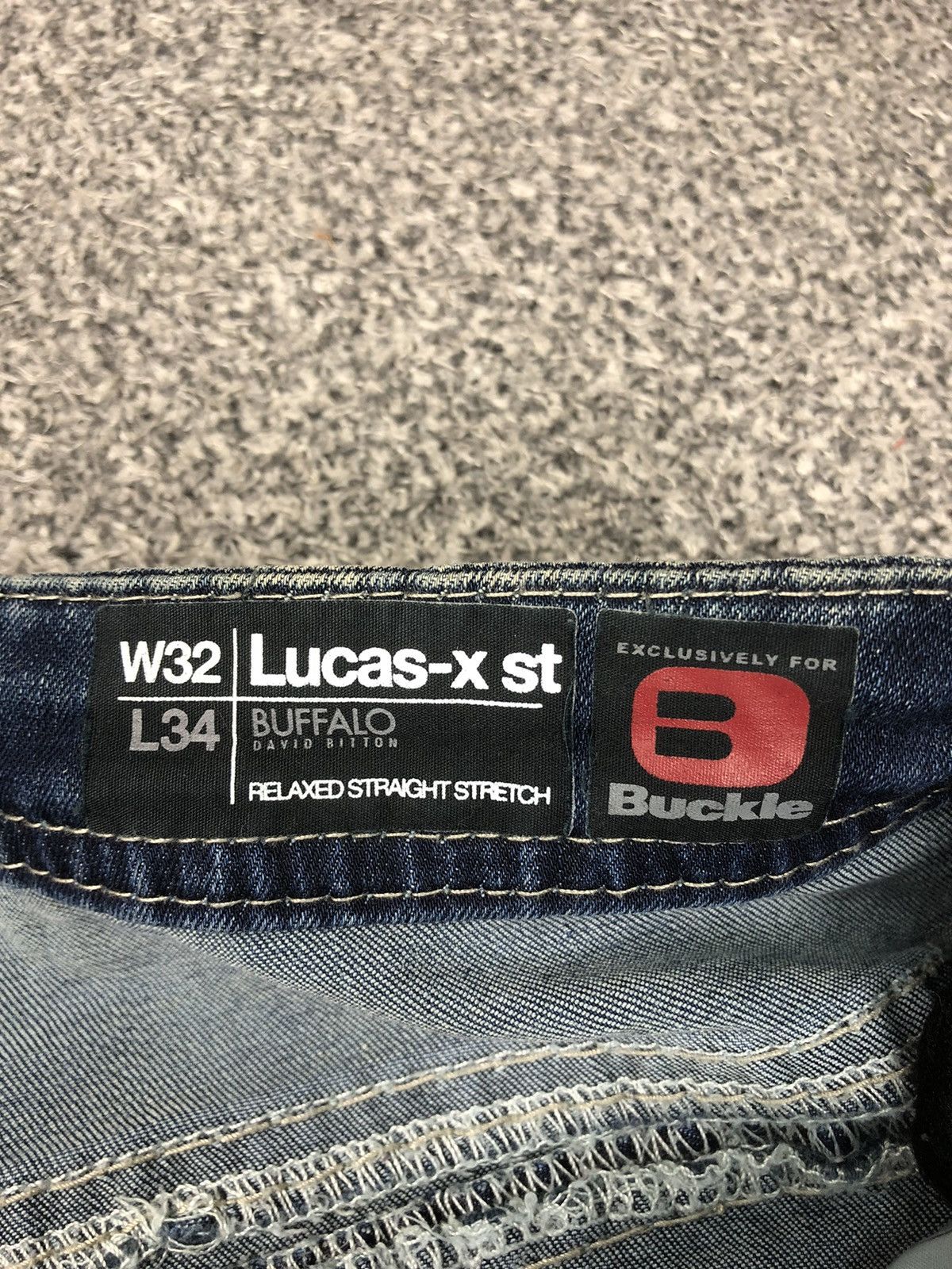 If Six Was Nine × Japanese Brand × Vintage Buffalo David Bitton Relaxed Straight Stretch Jeans Size US 35 - 24 Thumbnail