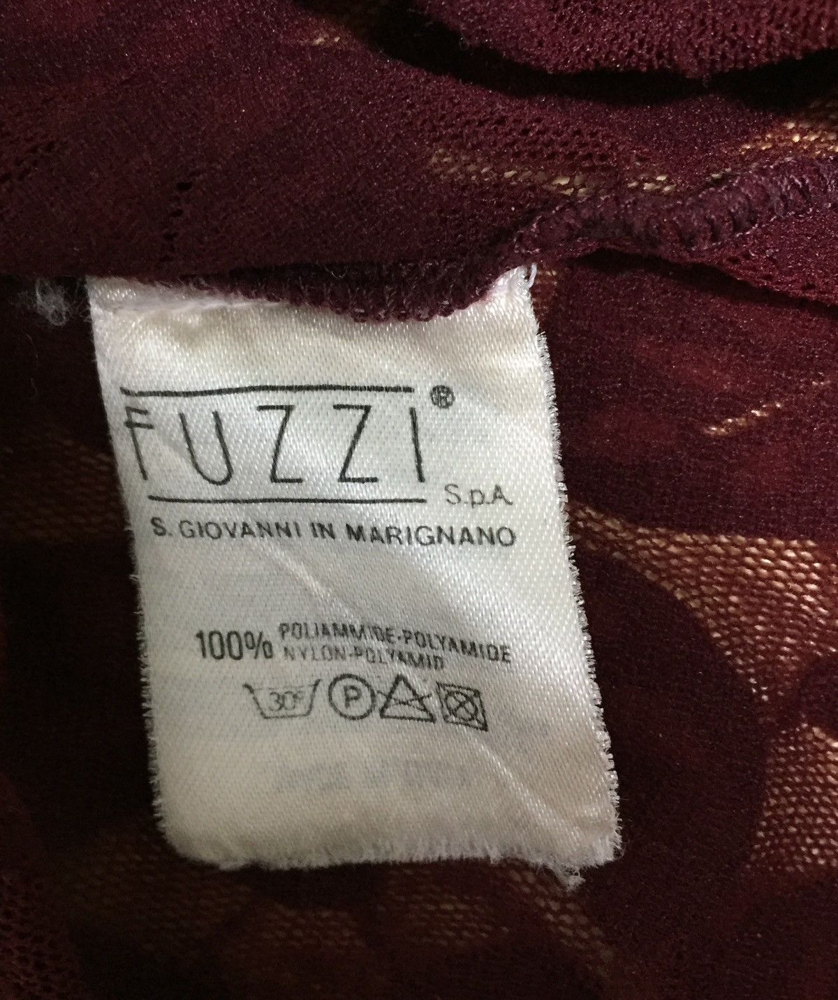 Jean Paul Gaultier Vintage 90s Jean Paul Gaultier Maille Fuzzi Maroon Lace Mesh Size S / US 4 / IT 40 - 10 Thumbnail