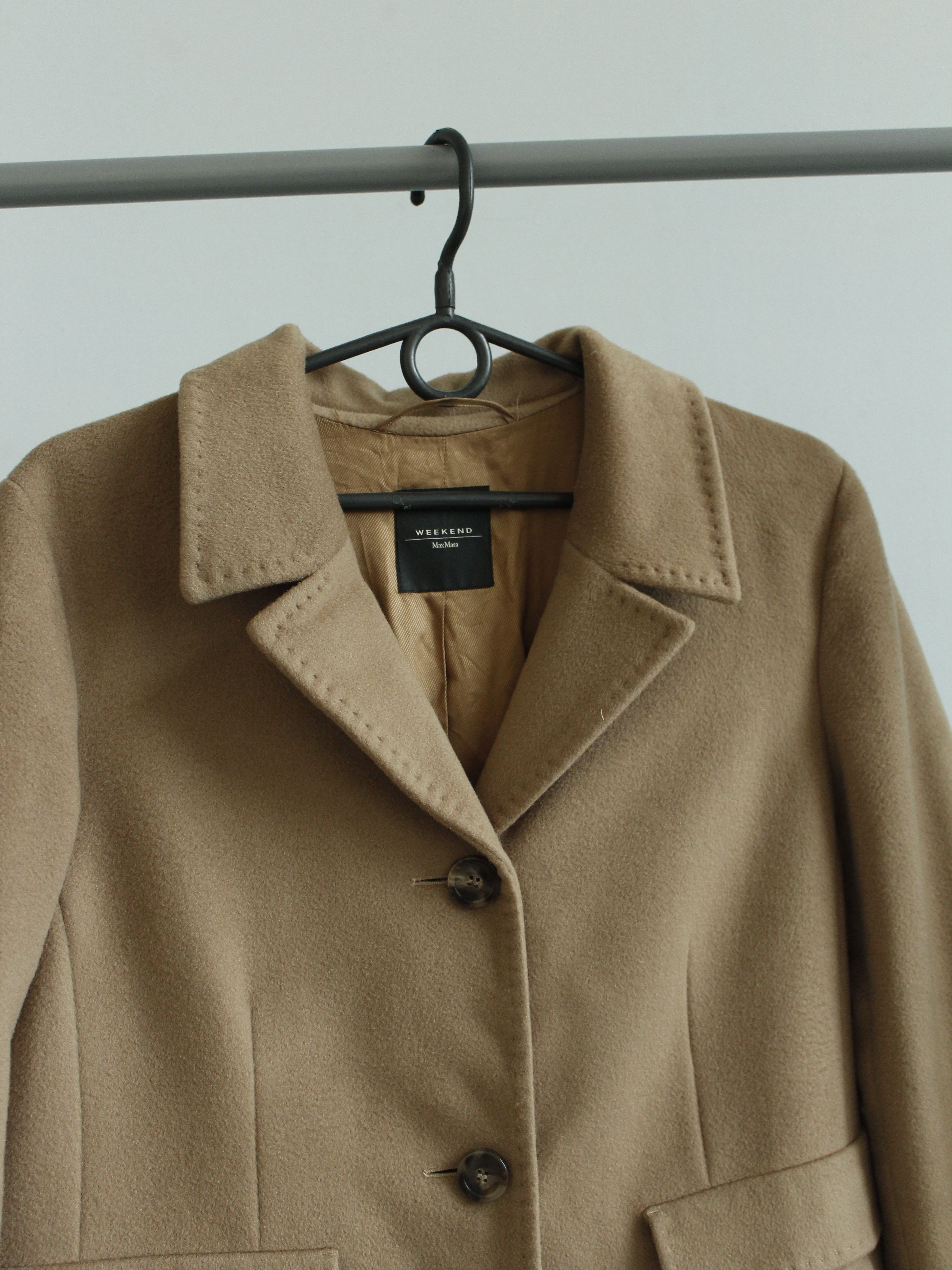 Max Mara × Weekend Max Mara MAX MARA x WEEKEND TEVERE CAMEL WOOL COAT BEIGE 40 10 L Size L / US 10 / IT 46 - 3 Thumbnail