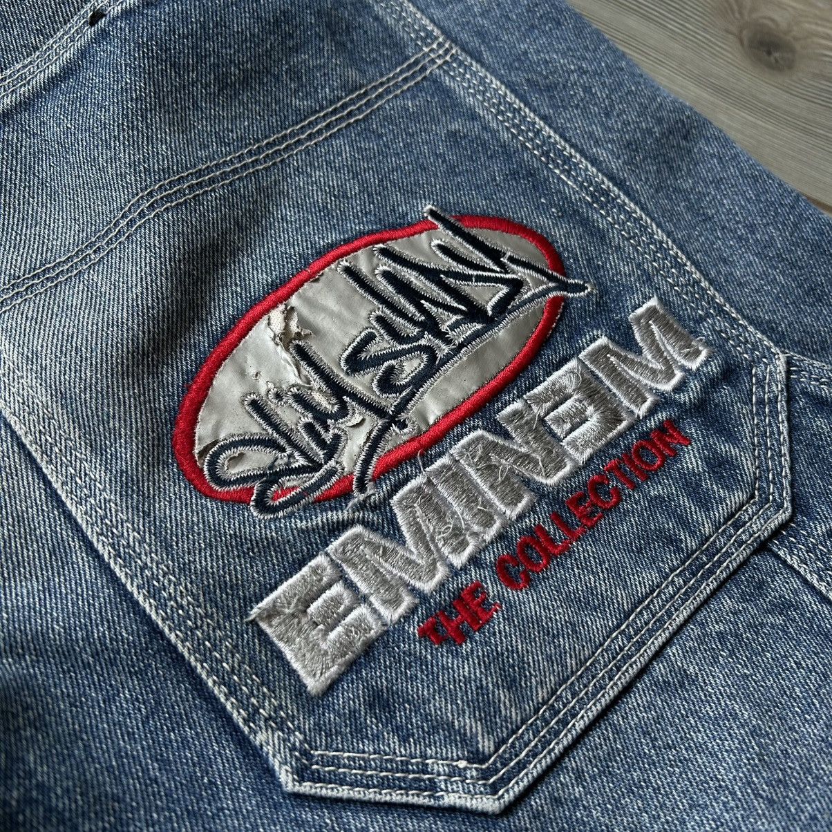 Eminem Vintage Y2K Eminem Slim Shady Carpenter Rap Shorts Jort Size US 31 - 8 Thumbnail