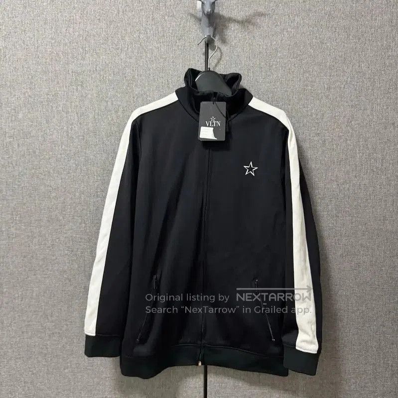 Valentino Valentino Men's Black Embroidered Logo Jacket . Size US M / EU 48-50 / 2 - 1 Thumbnail