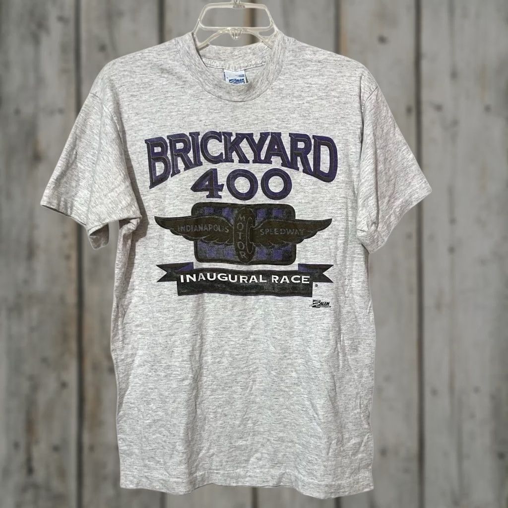 Salem Sportswear VINTAGE Salem Sportswear Brickyard 400 Nascar Racing shirt Mens L Gray 90s Size US L / EU 52-54 / 3 - 1 Thumbnail