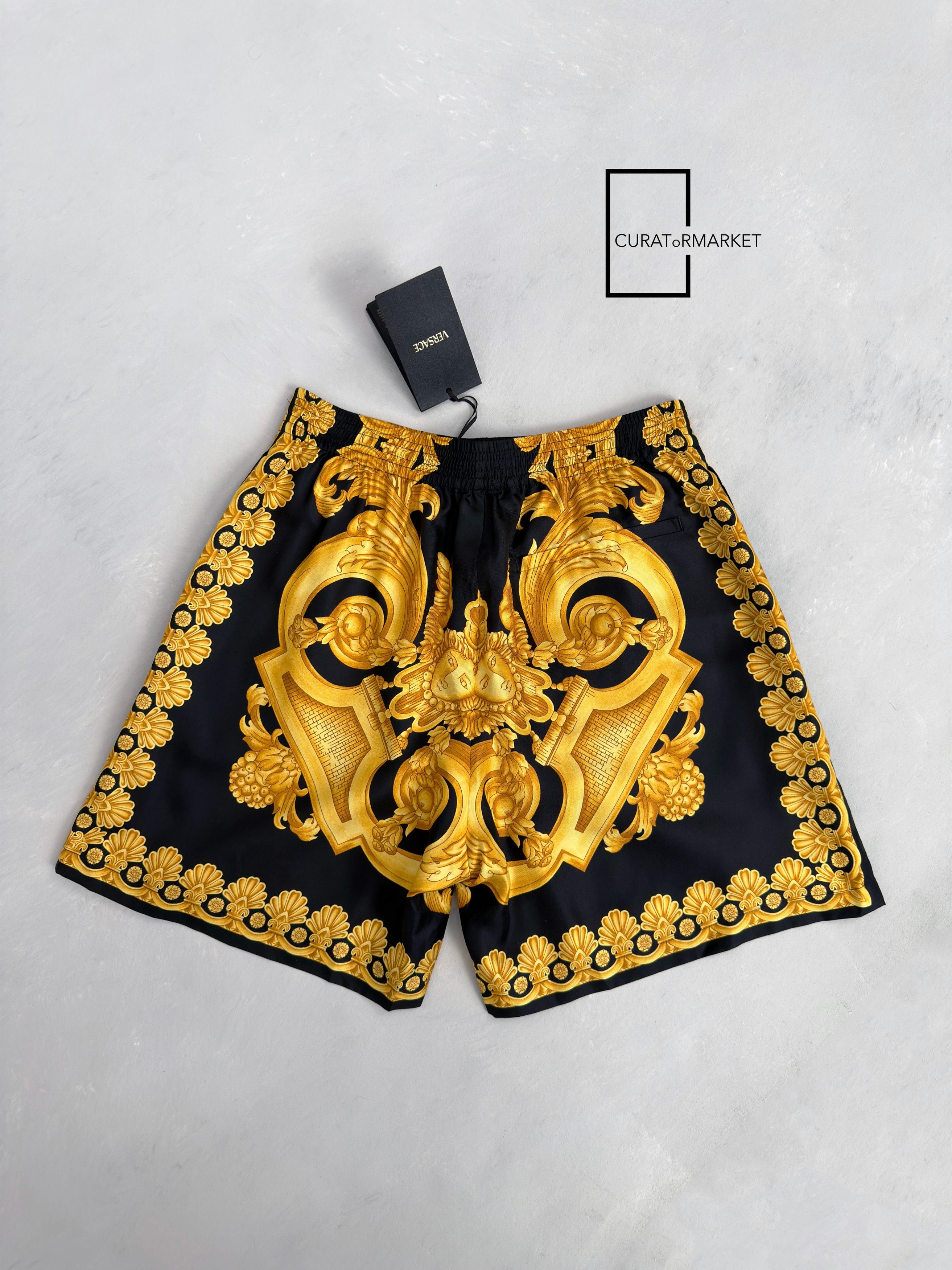 Versace EU46 Silk Gold Medusa Heritage Barocco Baroque Print SS24 Size US 30 / EU 46 - 5 Thumbnail