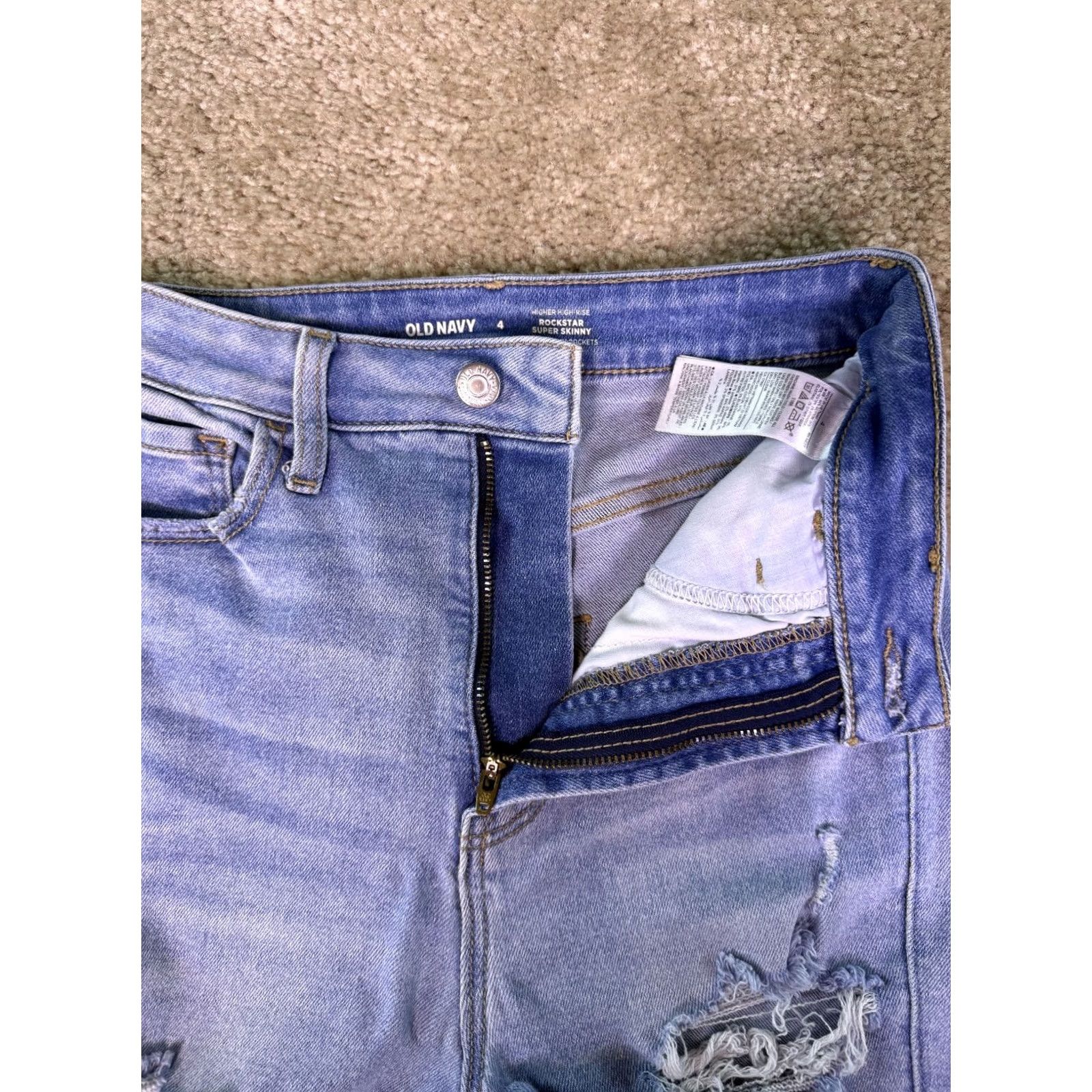 Old Navy Old Navy Jeans Women's Denim Skinny High Rise 26" Inseam 26" Blue Size 4 D877 Pockets Rockstar Slim Regular Rise >10.5 in Size 27" / US 4 / IT 40 - 3 Thumbnail