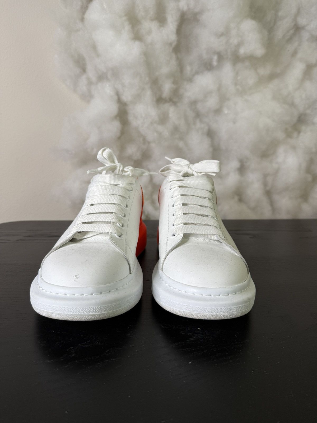 Alexander McQueen Alexander Mcqueen Men's White And Orange Oversized Sneakers Size US 11 / EU 44 - 4 Thumbnail