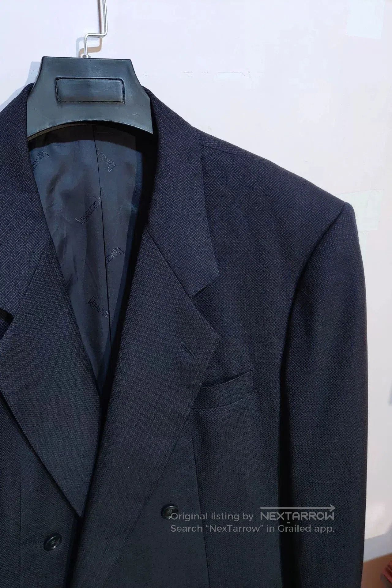 Ravazzolo Italian Double-Breasted Wool Suit. Size US L / EU 52-54 / 3 - 1 Thumbnail