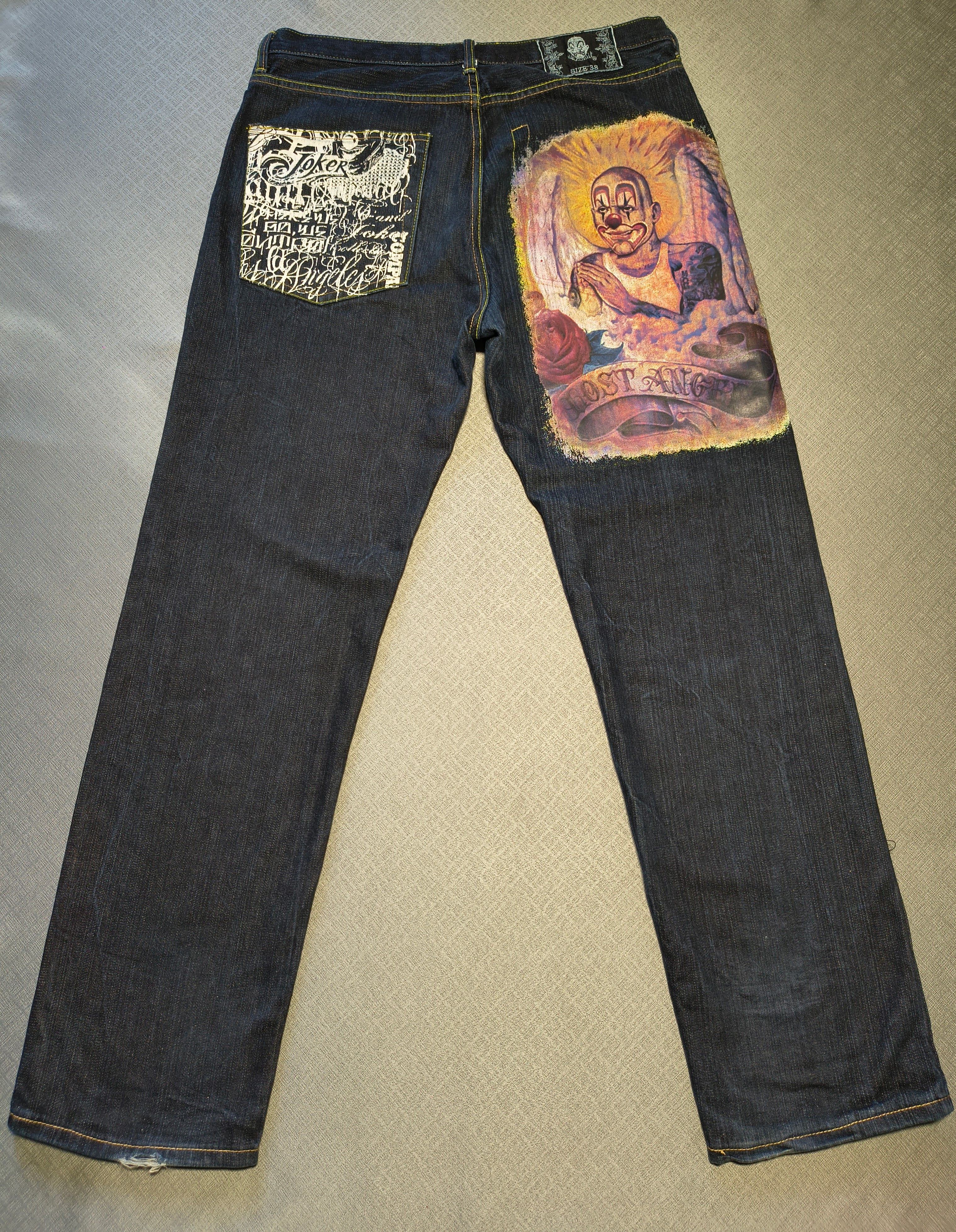Other Vintage Joker Brand "Lost Angel" Baggy Denim Jeans Size US 38 / EU 54 - 5 Thumbnail