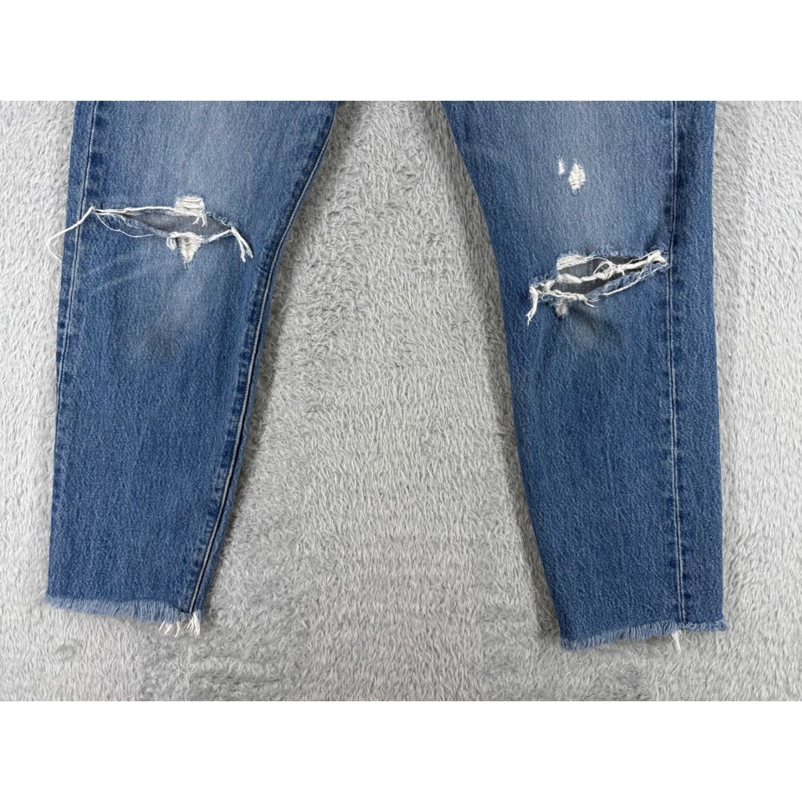 Levi's Levis Premium Jeans Womens 31x27 Blue Denim Wedgie Distressed Big E Size 24" / US 00 / IT 34 - 2 Thumbnail