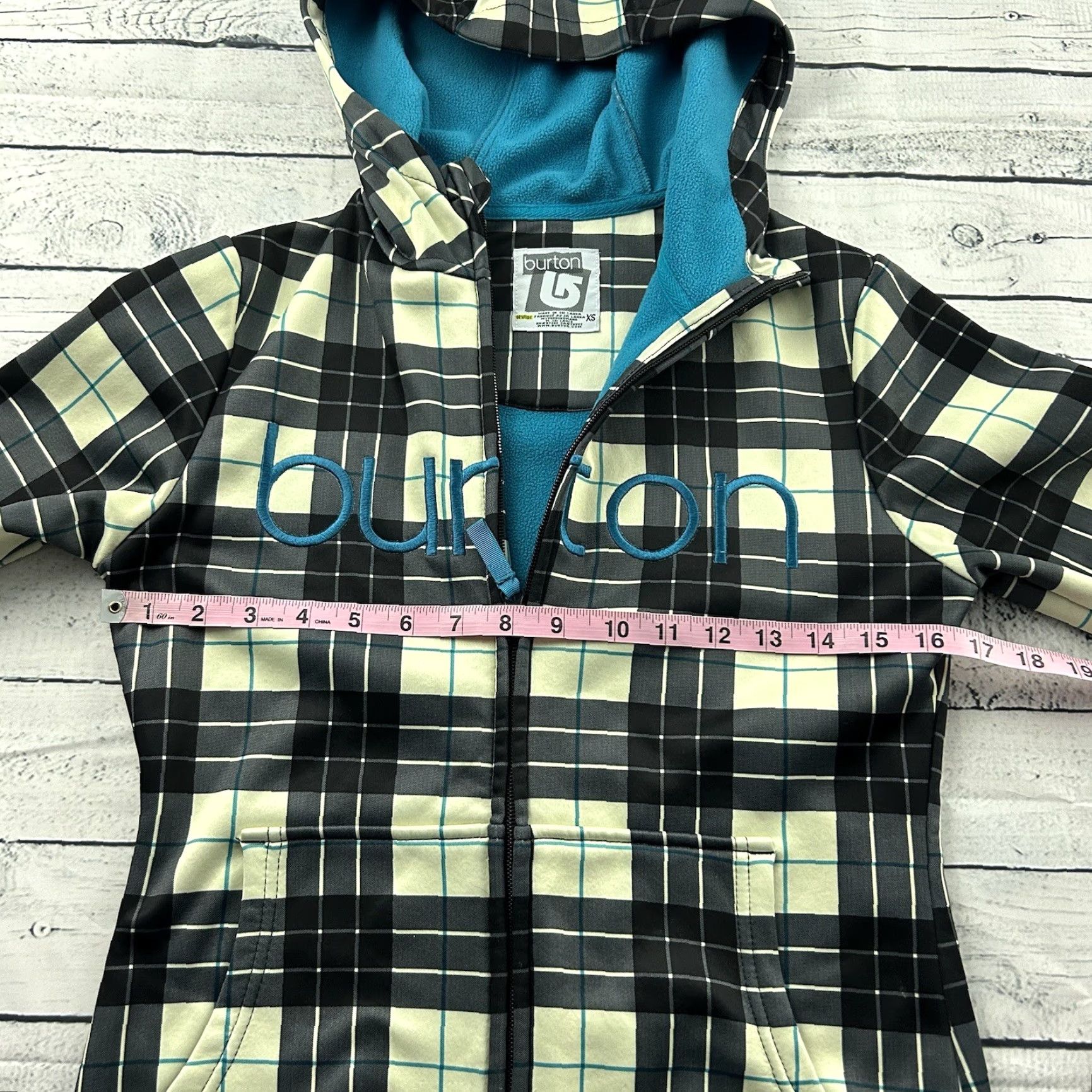 Burton Burton Full Zip Hoodie Jacket Women XS Cream Teal Fleece Lined Dryride Hooded Spring? Size XS / US 0-2 / IT 36-38 - 4 Thumbnail