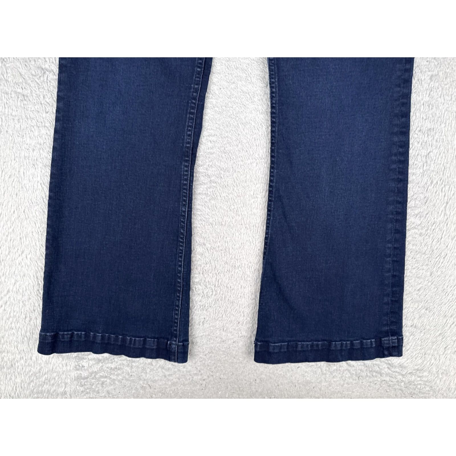 Vintage VIGOSS Jagger Flare Jeans Womens 32 Blue Dark Wash Mid Rise Stretch Denim 32x29 Jeans Womens Boys Girls Mens Size 24" / US 00 / IT 34 - 2 Thumbnail