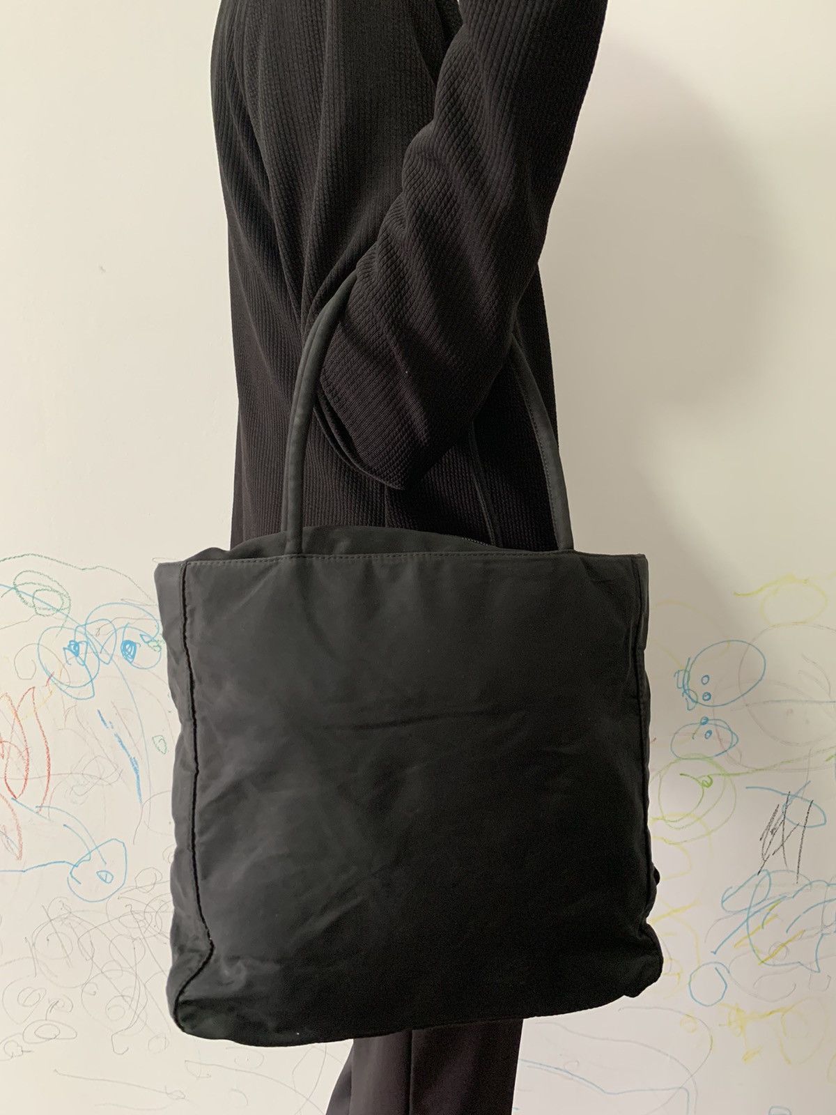 Prada Vintage Prada Black Small Tote Bag Size ONE SIZE - 1 Thumbnail