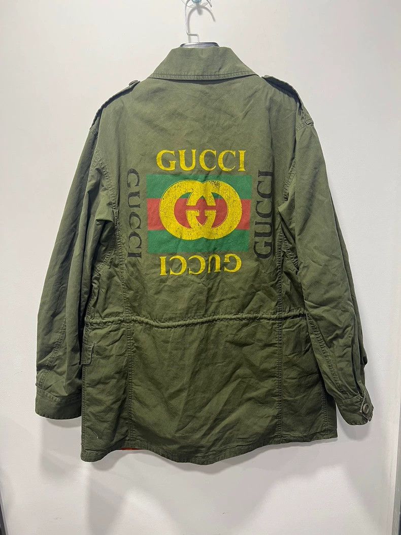 Gucci Gucci Classic four-pocket red and green striped windbreaker Size US M / EU 48-50 / 2 - 2 Thumbnail