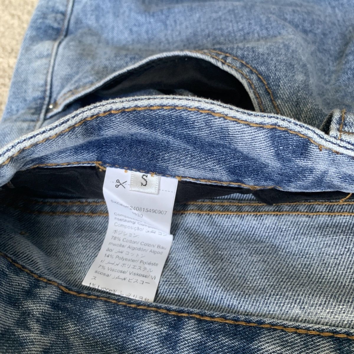 Other Autumn Casual Distressed Multi-Pocket Denim Wide Leg Cargo Size US 36 / EU 52 - 5 Thumbnail