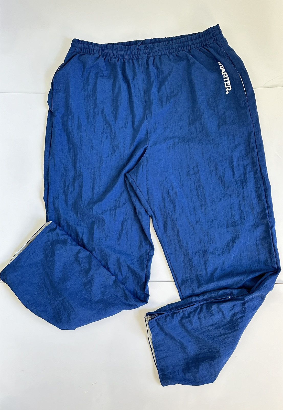 Starter Starter Blue NHL Embroidered Baggy Y2K Track Pants Size US 34 / EU 50 - 3 Thumbnail