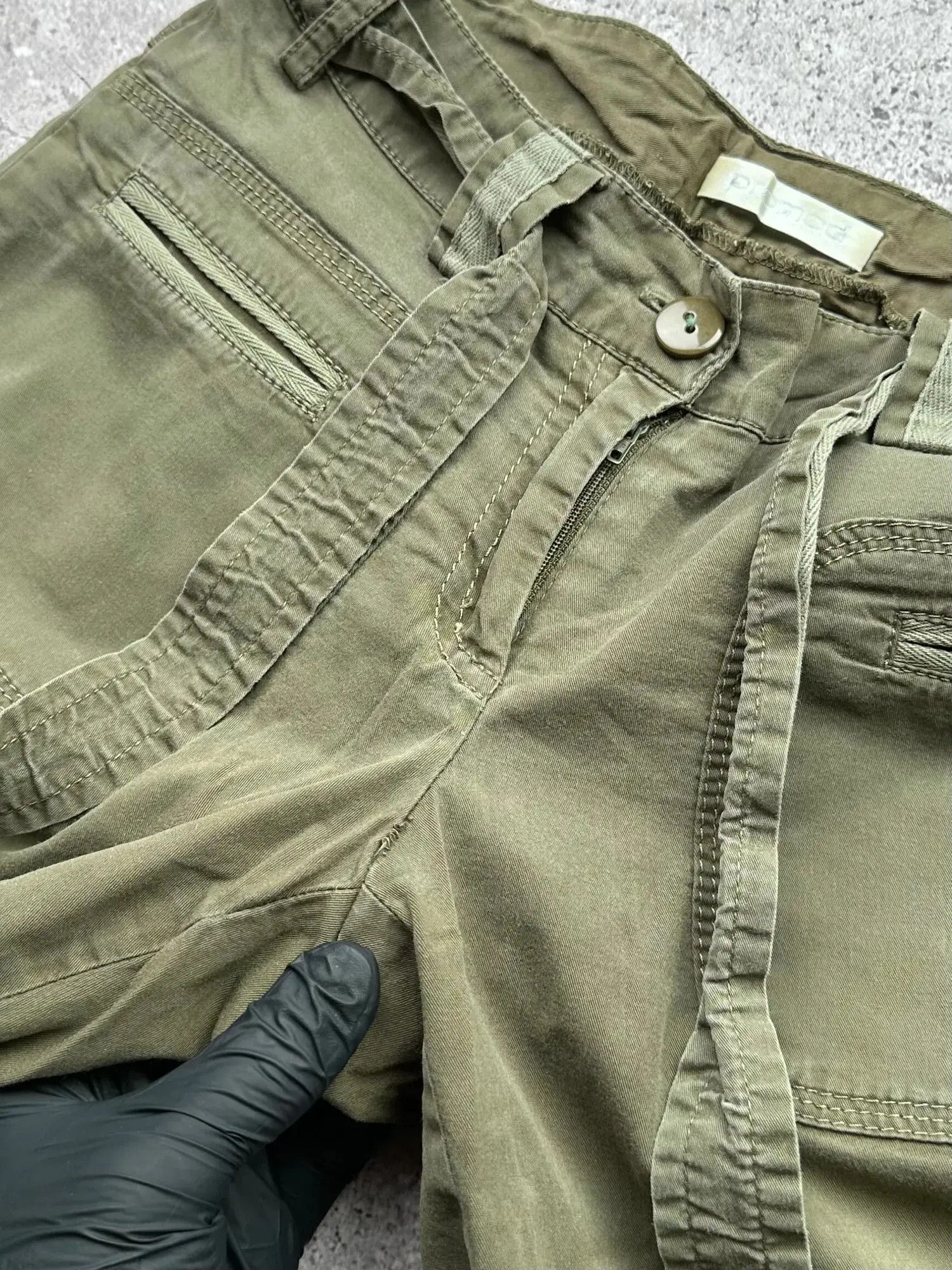 Vintage Vintage Flare Cargo Bondage Pants C353(V618) Size 25" / US 0 / IT 36 - 5 Thumbnail