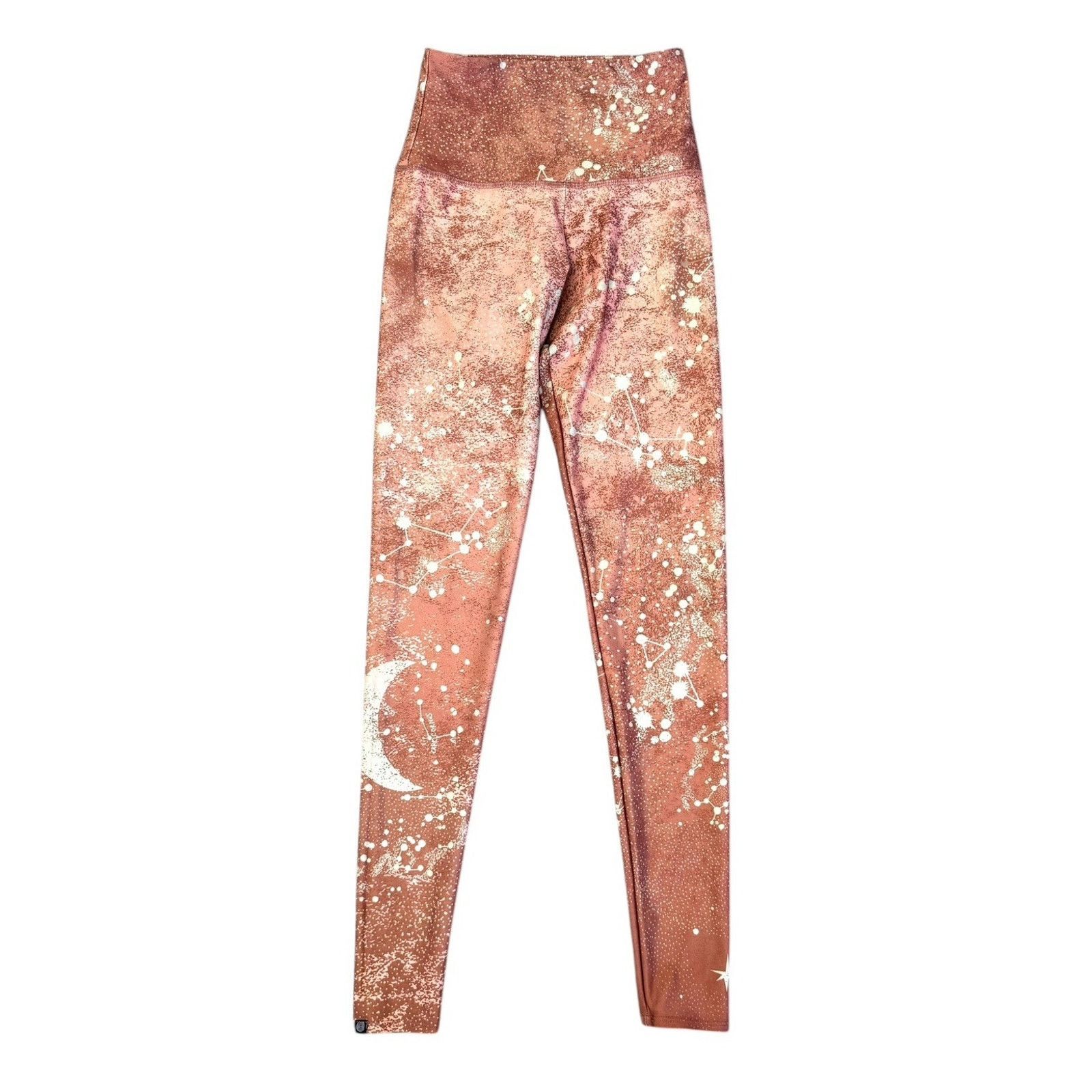 Other ONZIE Copper Constellation Moon Star High Rise Leggings Yoga Size 25" / US 0 / IT 36 - 2 Thumbnail