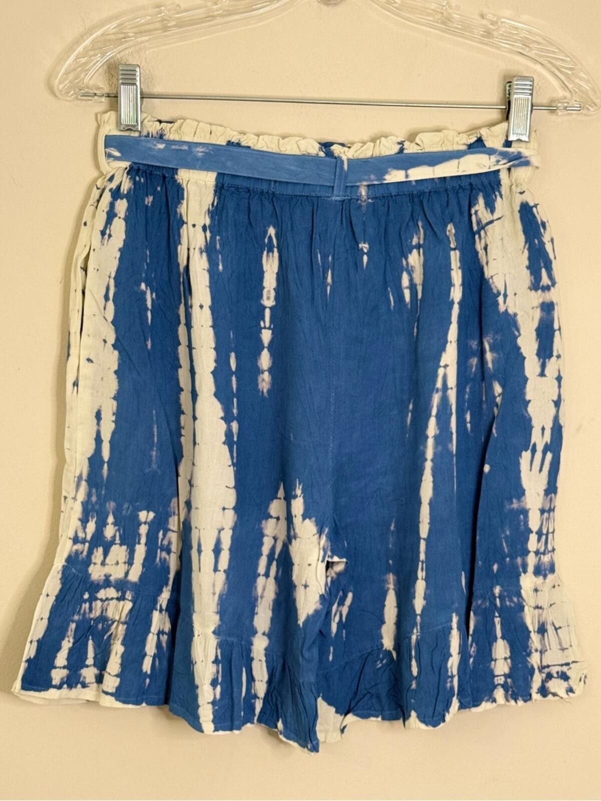 Other Sacred Threads boho tie dye ruffled shorts blue white OS Size 30" / US 8 / IT 44 - 2 Thumbnail