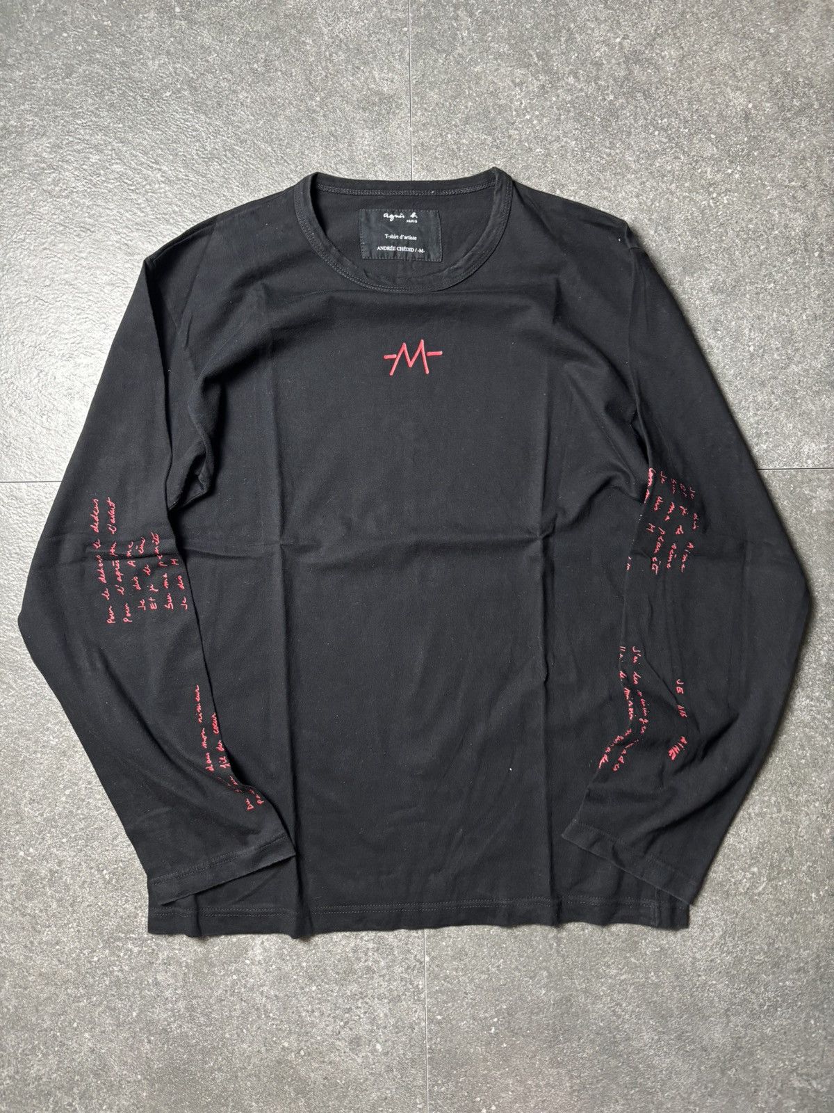 Designer × agnes b. 2000s Agnes B x Andree Chedid Longsleeve Poem Tee Size US S / EU 44-46 / 1 - 13 Thumbnail