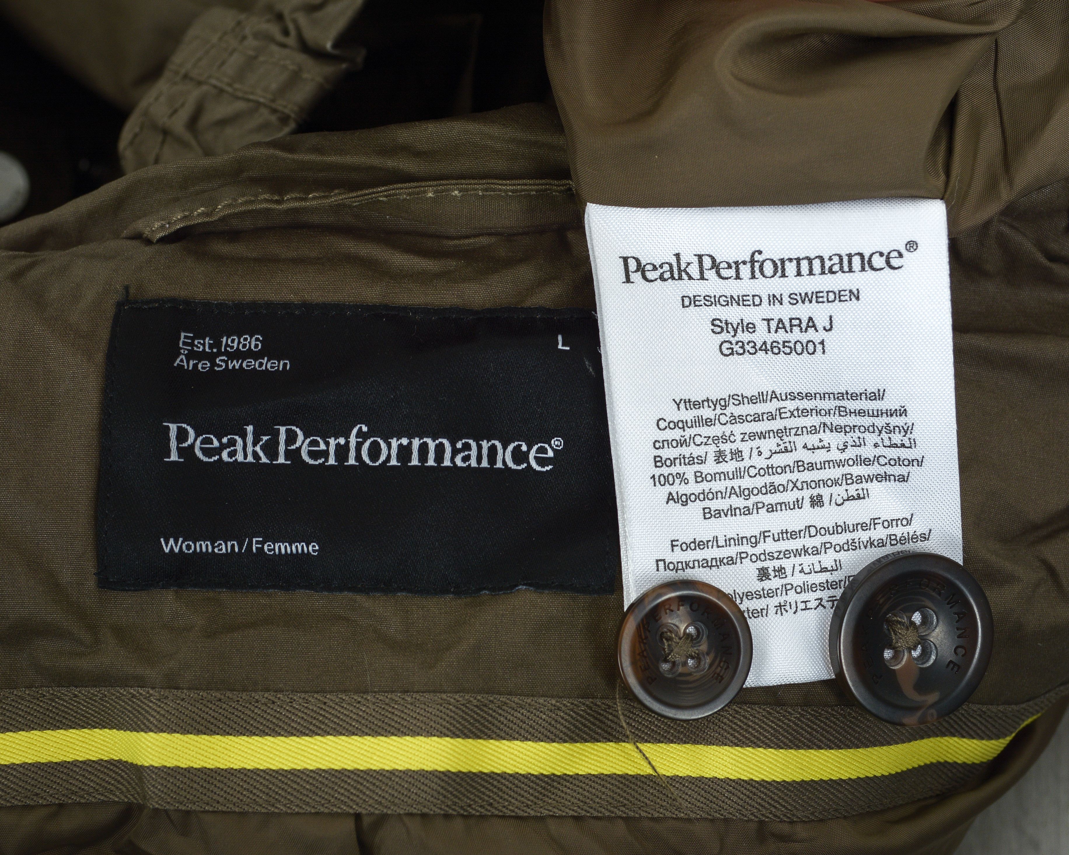 Peak Performance Tara J Women L Brown Jacket Ladies Rain Coat Outdoors Hooded Size L / US 10 / IT 46 - 5 Thumbnail