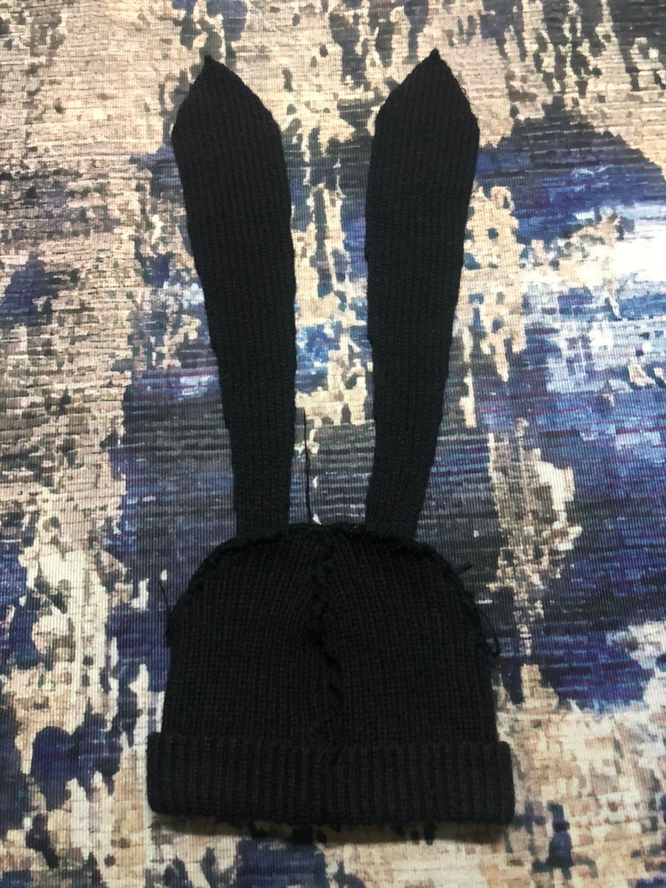 Charles Jeffrey LOVERBOY Charles Jeffrey Loverboy Chunky Rabbit Beanie Black Size ONE SIZE - 5 Thumbnail