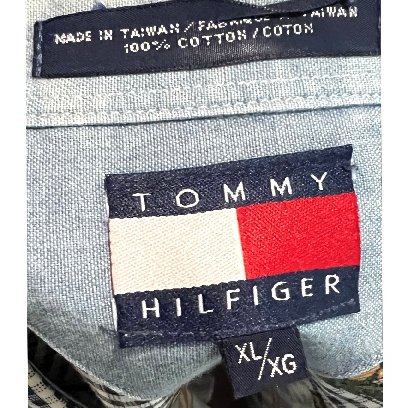 Tommy Hilfiger VINTAGE Tommy Hilfiger Shirt Golf Print Mens XL Check Button-Down Long Sleeve Size US XL / EU 56 / 4 - 7 Thumbnail