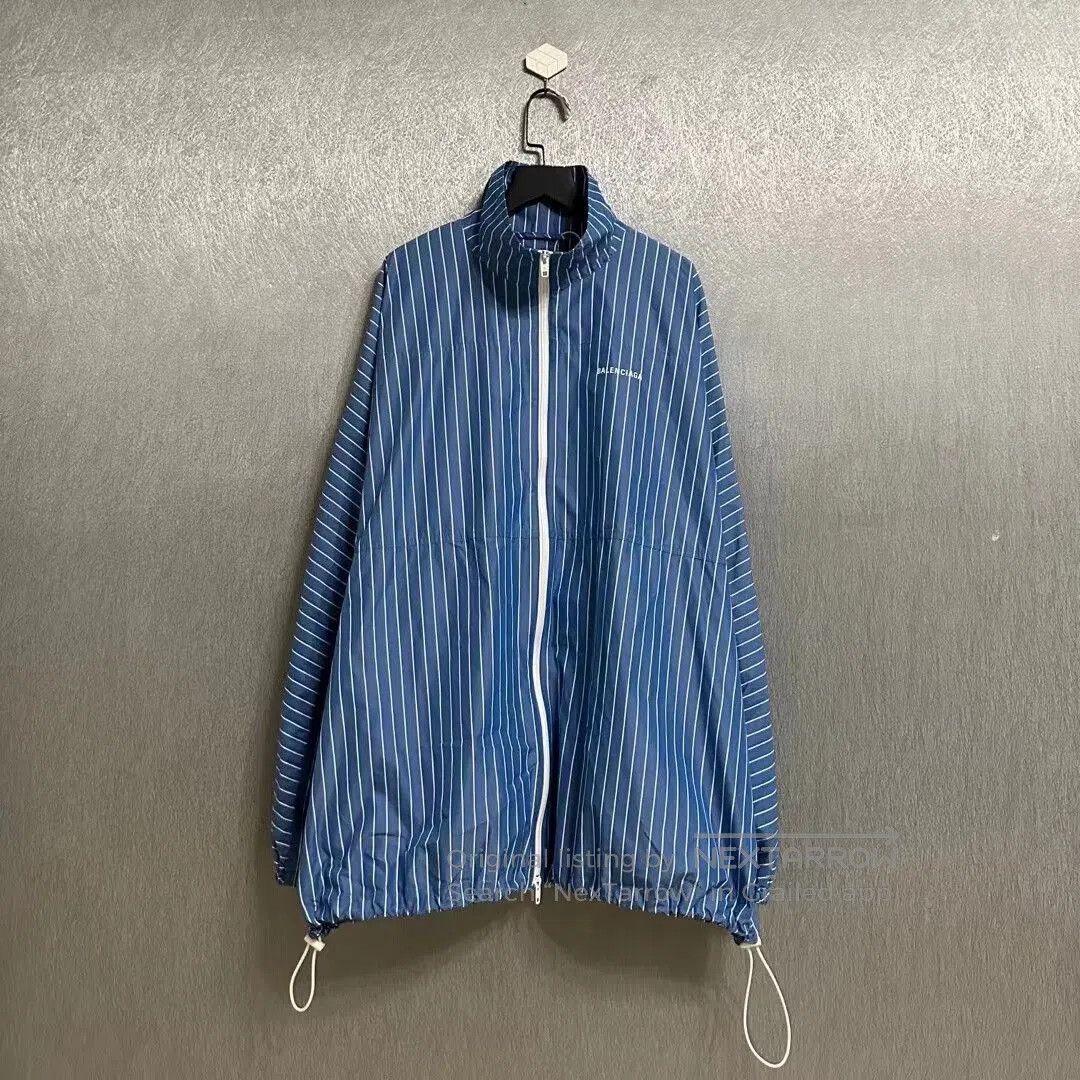 Balenciaga balenciaga striped logo windbreaker jacket. Size US M / EU 48-50 / 2 - 1 Thumbnail