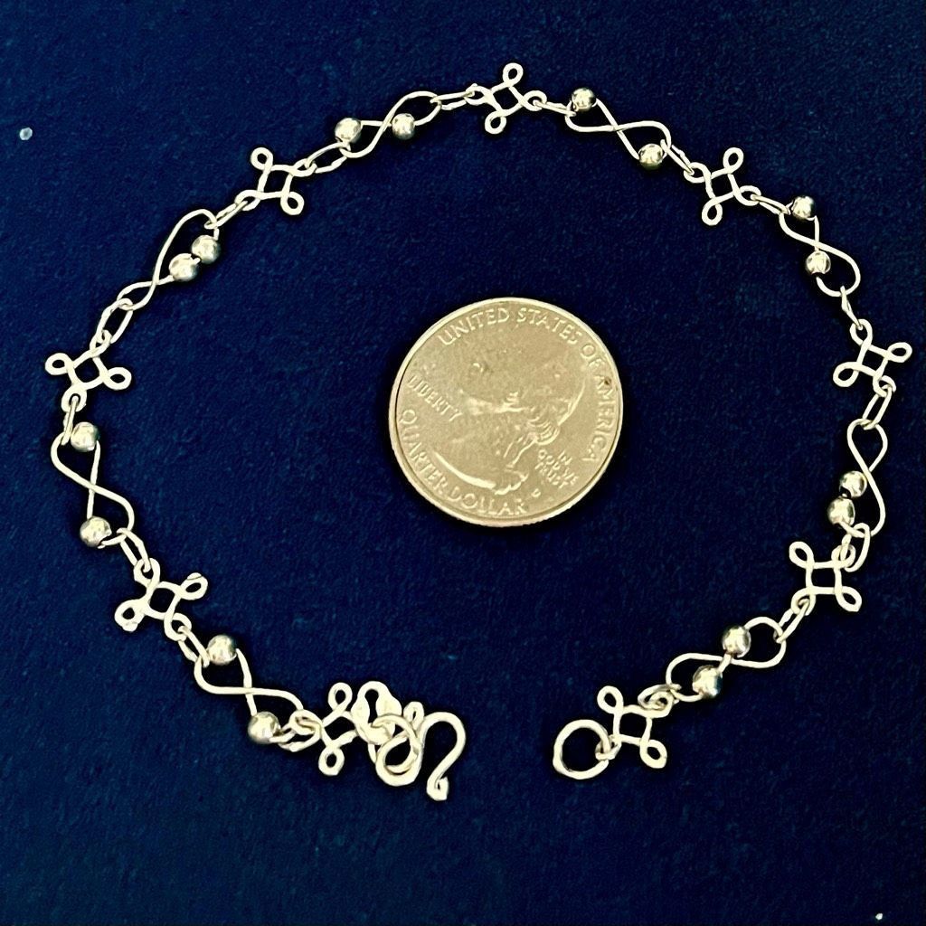 AZG Darling Sterling 925 Silver 9” Anklet
