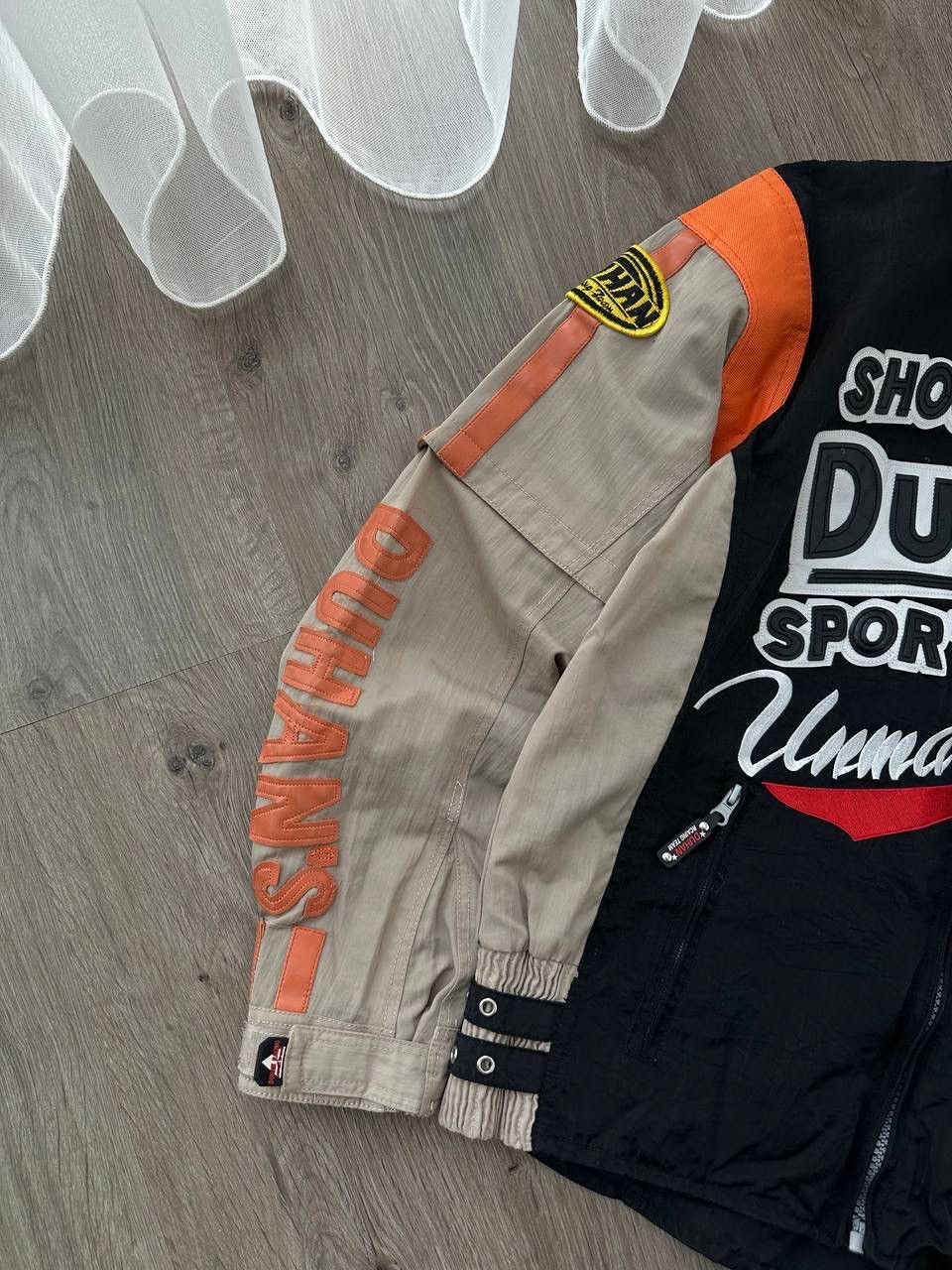 Japanese Brand × Vintage Vintage Duhan’s Shocki Moto Black Big Logo Racing Jacket Size US L / EU 52-54 / 3 - 12 Thumbnail