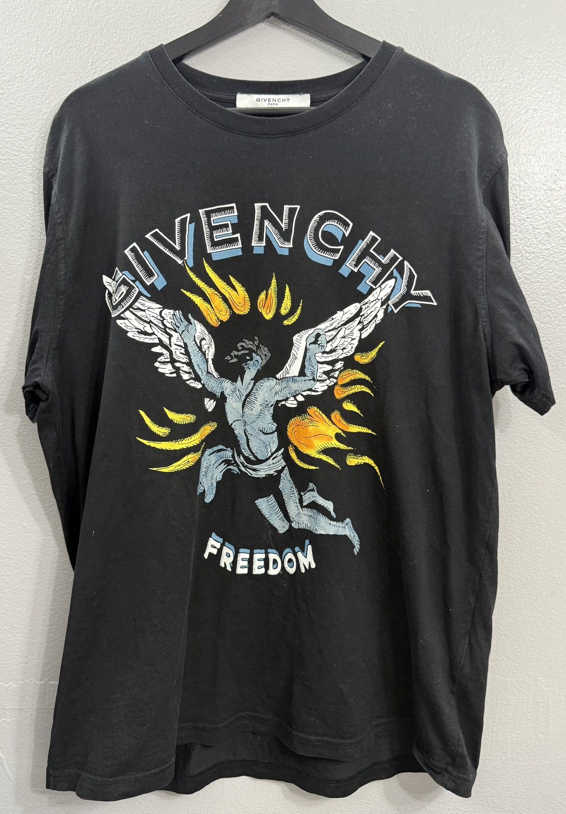 Givenchy Men's Freedom Icarus Graphic T-shirt In Black
