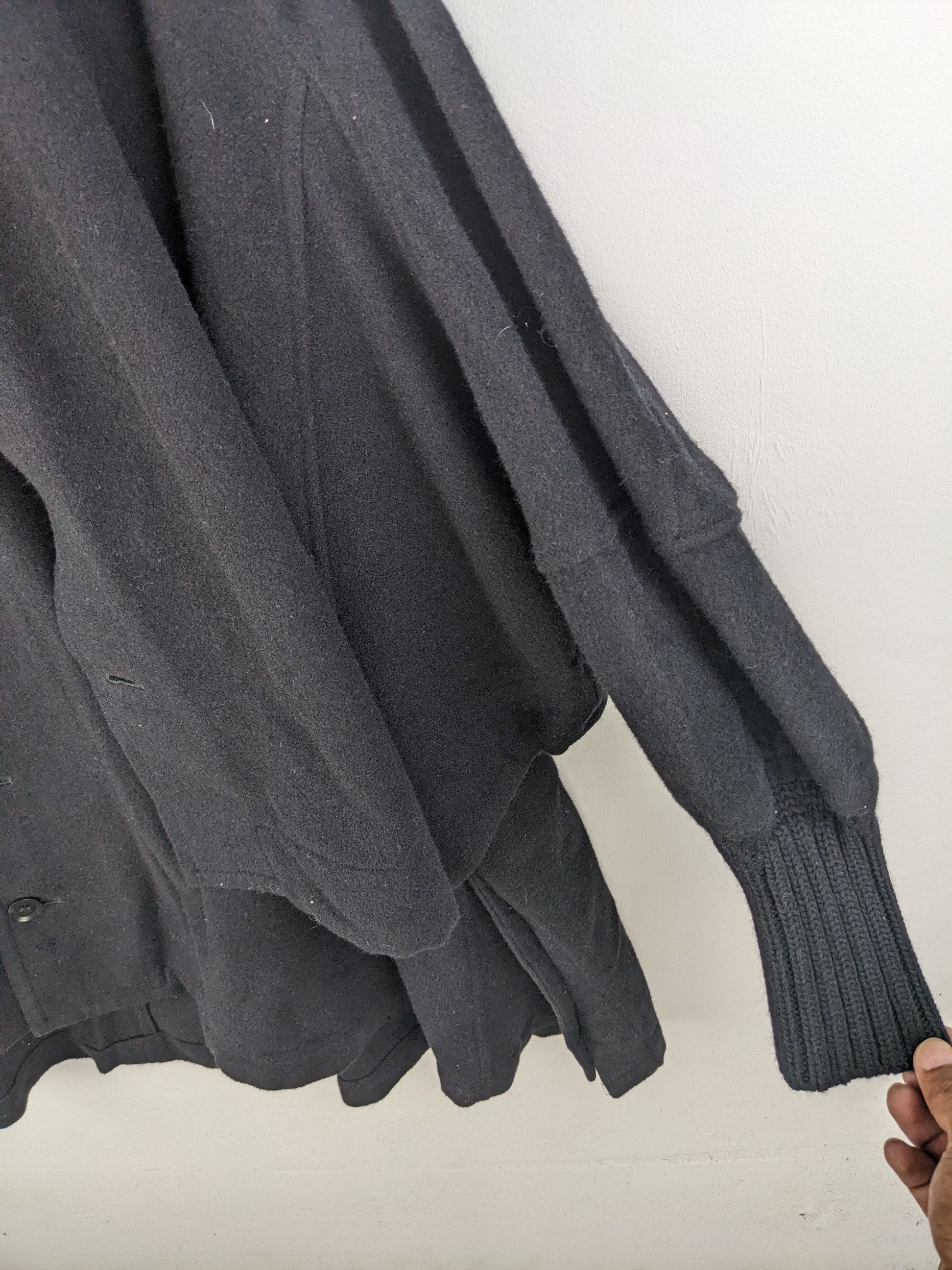 Japanese Brand × Y's × Yohji Yamamoto Vintage Yohji Yamamoto Noir Double Layer Wool Coat Size US M / EU 48-50 / 2 - 7 Thumbnail