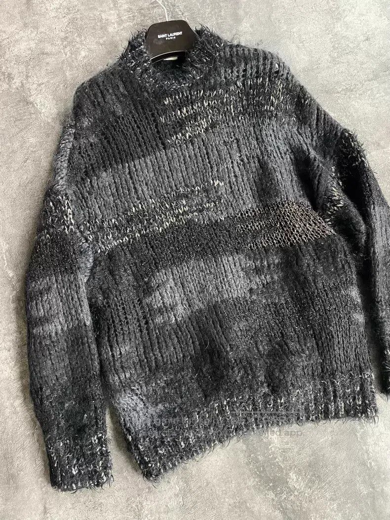 Saint Laurent Paris Saint Laurent Paris Black and Gold Blended Mohair Half Cre Size US XS / EU 42 / 0 - 3 Thumbnail