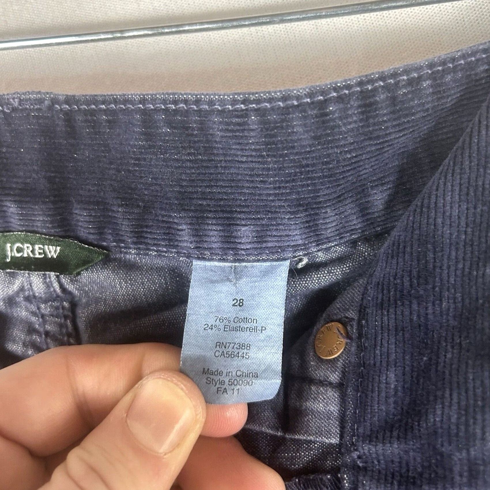 J.Crew J.CREW Corduroy Pants Womens 28 Purple Chino Skinny 28in Inseam Stretch Pockets Casual Regular VINTAGE No Size 28" / US 6 / IT 42 - 6 Thumbnail