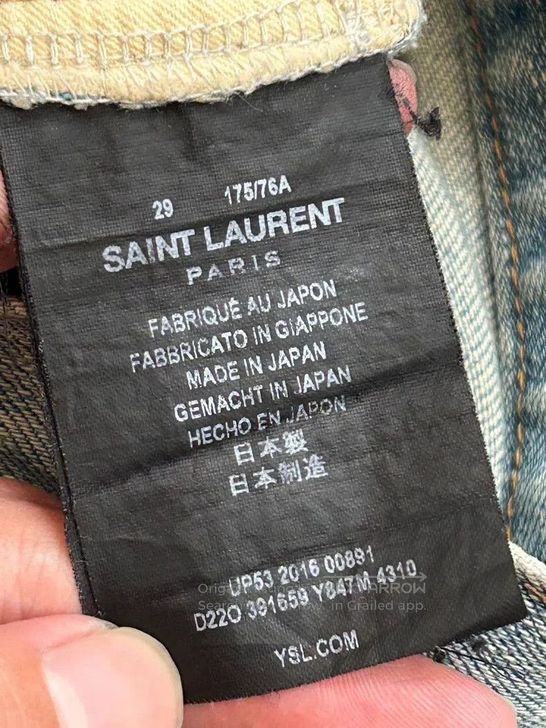Saint Laurent Paris Saint Laurent D02 Distressed Denim Jeans. Size US 29 - 5 Thumbnail