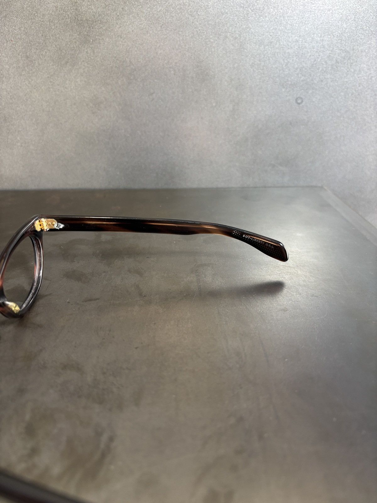 American Optical 1960s Liberty Optical Eyeglasses Vintage Frames USA Horn Rim Size ONE SIZE - 4 Thumbnail